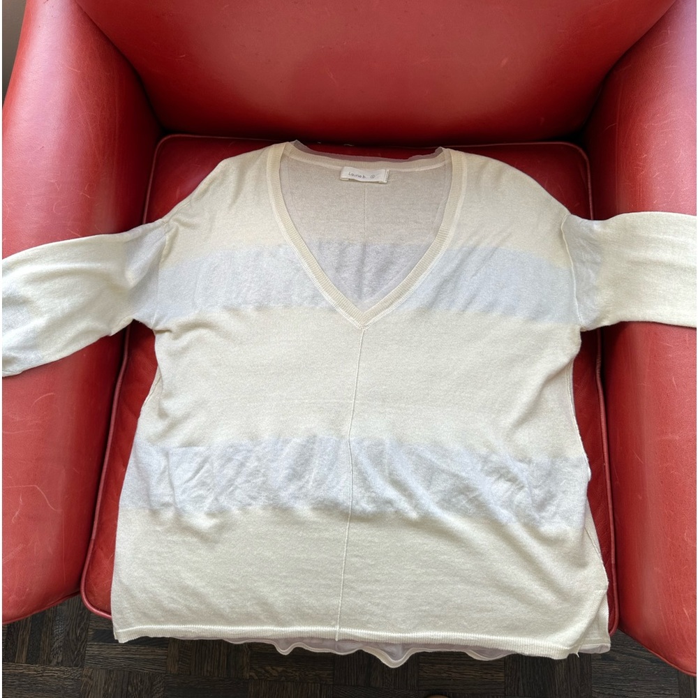 laurie b | LIKE NEW Cotton V-neck Sweater size Small
